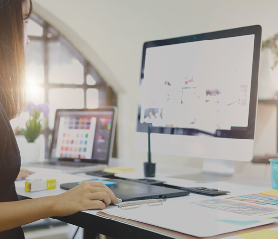 Graphic Designer Working