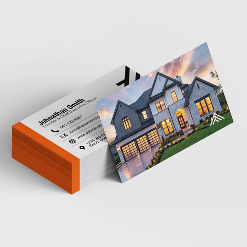 Glossy Business Card on Display
